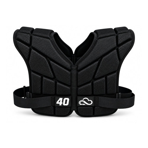 Cloud Cover soft shell shoulder pads, front view, black